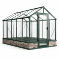 Invernadero de Aluminio y Policarbonato Transparente Verde 300x250x200 cm