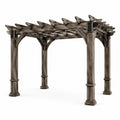 Pérgola de madera maciza marrón