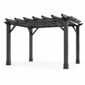 Pérgola de Aluminio Gris Oscuro 300x400x250 cm