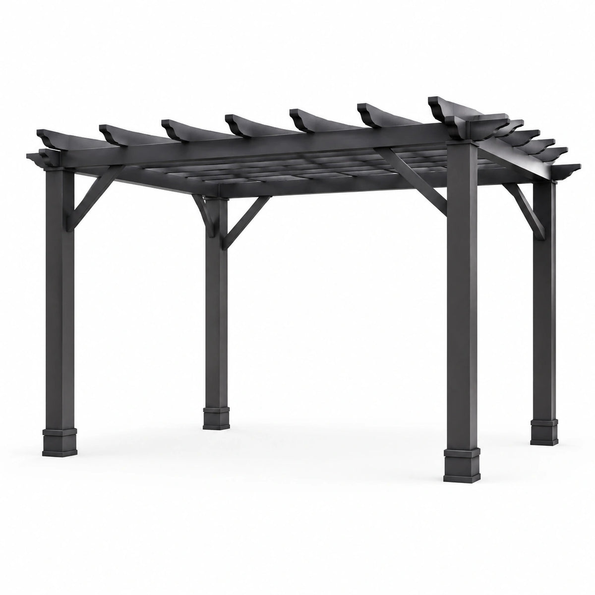 Pérgola de Aluminio Gris Oscuro 300x400x250 cm