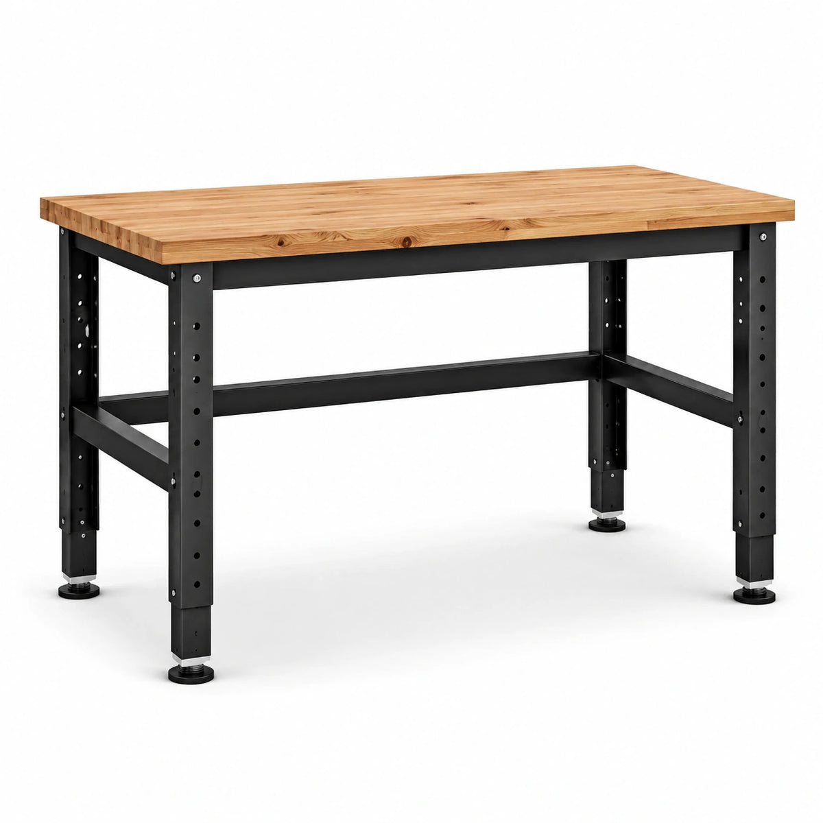 Mesa de trabajo de madera y metal negro 120x60x90 cm